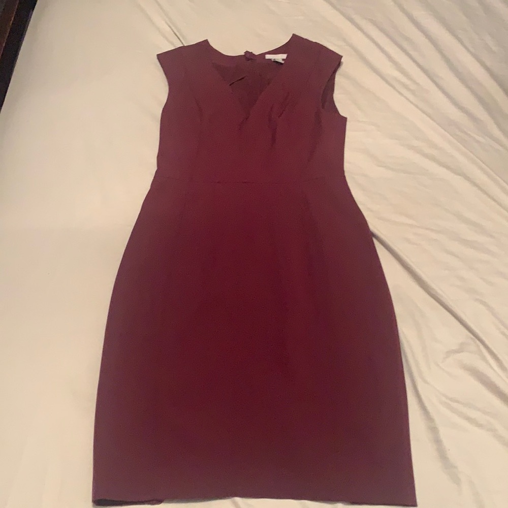 Maroon sleeveless dress